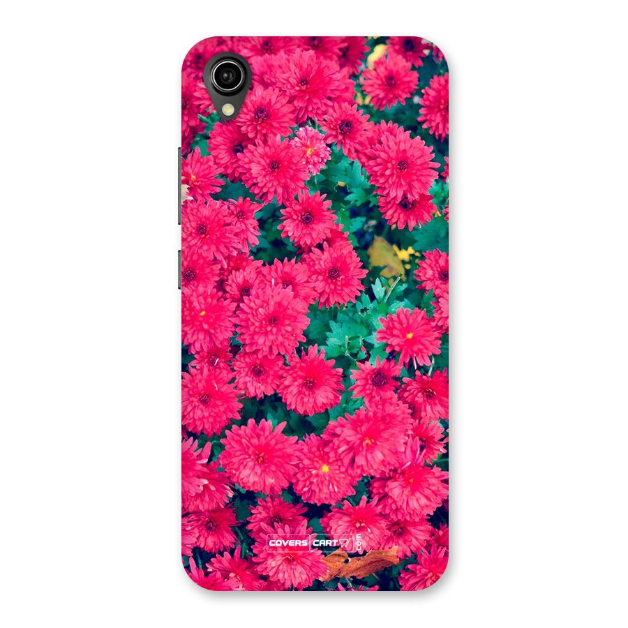 Pink Flowers Back Case for Vivo Y90
