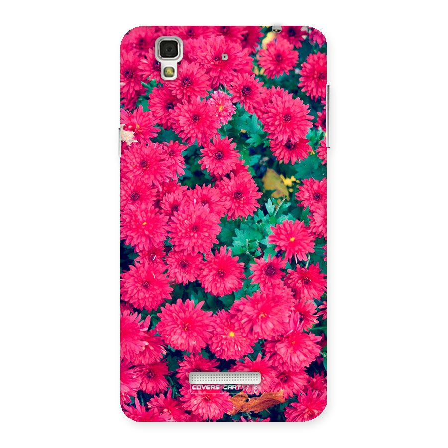 Pink Flowers Back Case for Yu Yureka