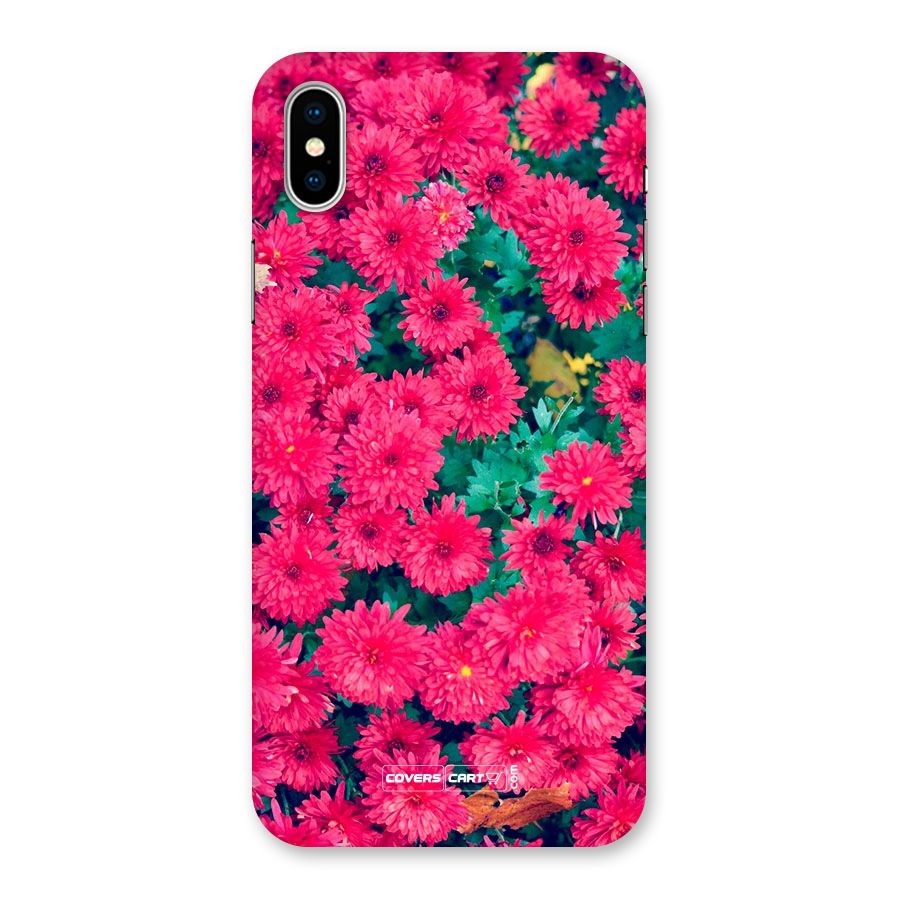 Pink Flowers Back Case for iPhone XS