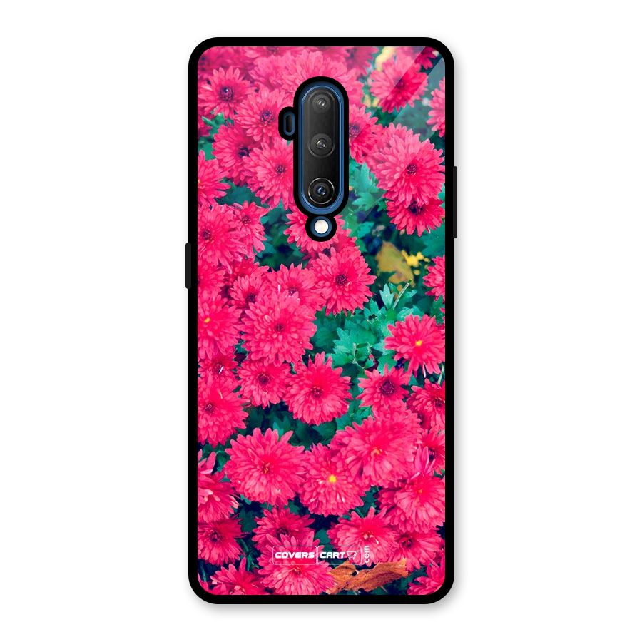 Pink Flowers Glass Back Case for OnePlus 7T Pro