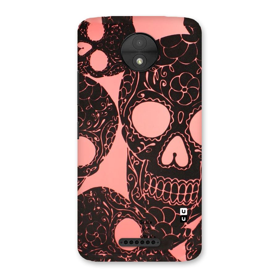 Pink Head Back Case for Moto C