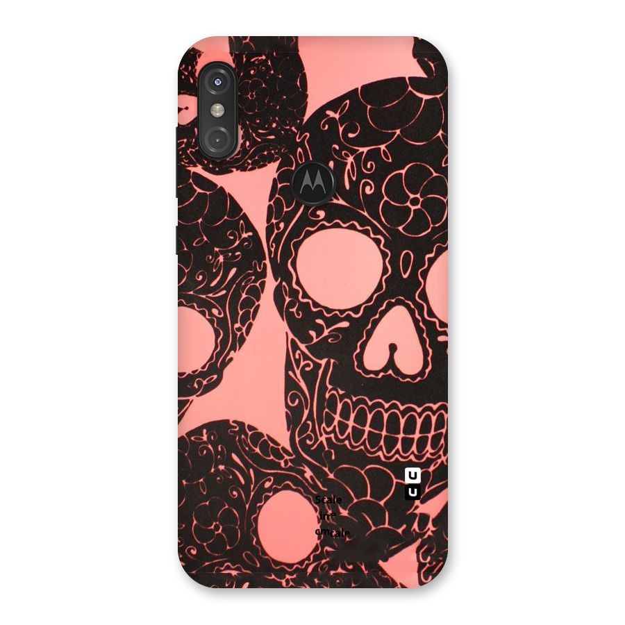 Pink Head Back Case for Motorola One Power