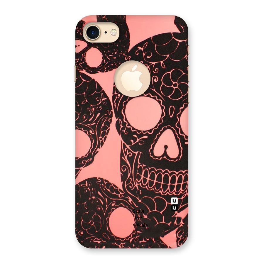 Pink Head Back Case for iPhone 7 Logo Cut