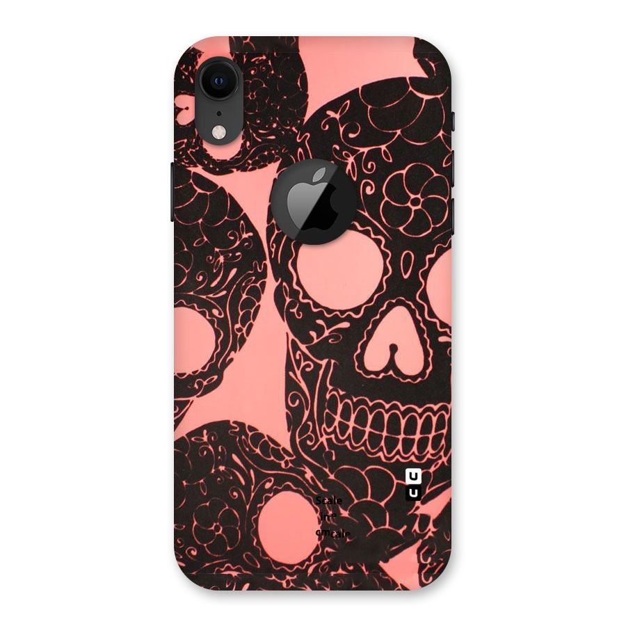 Pink Head Back Case for iPhone XR Logo Cut