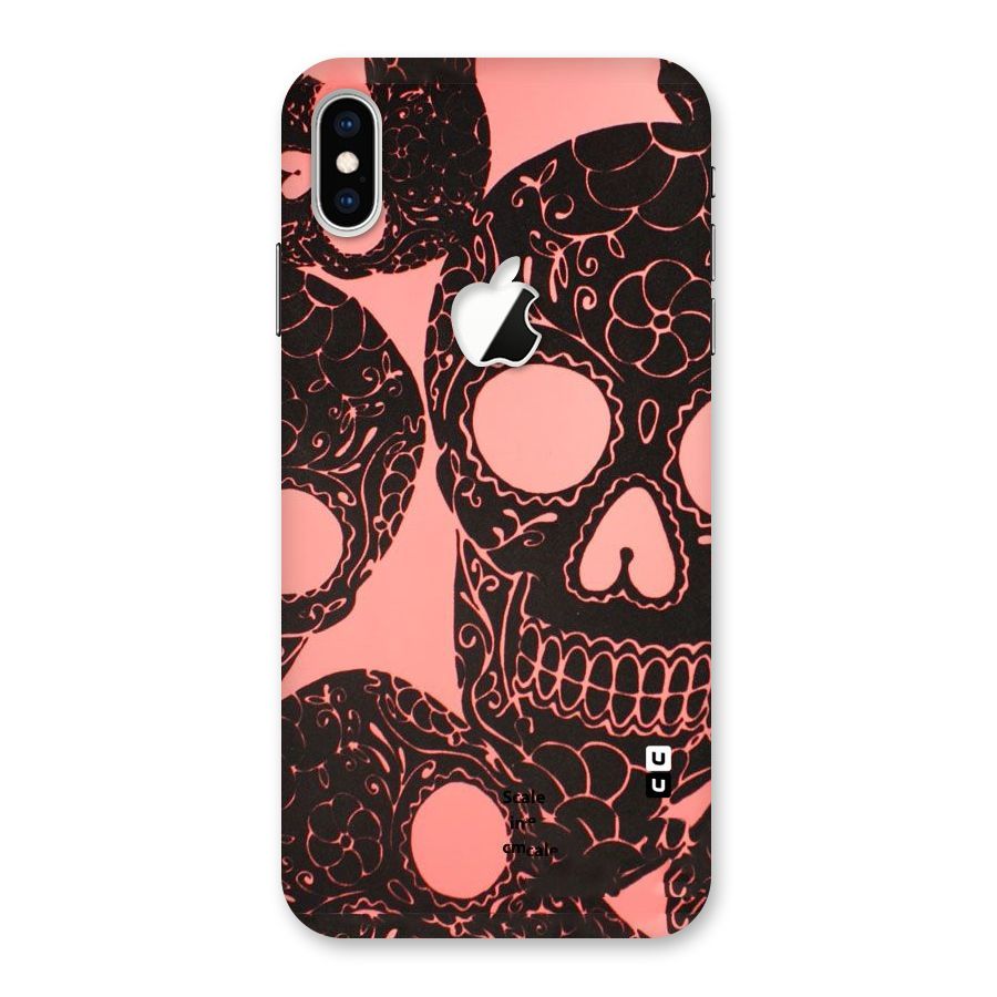 Pink Head Back Case for iPhone XS Max Apple Cut