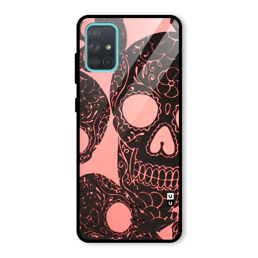 Pink Head Glass Back Case for Galaxy A71