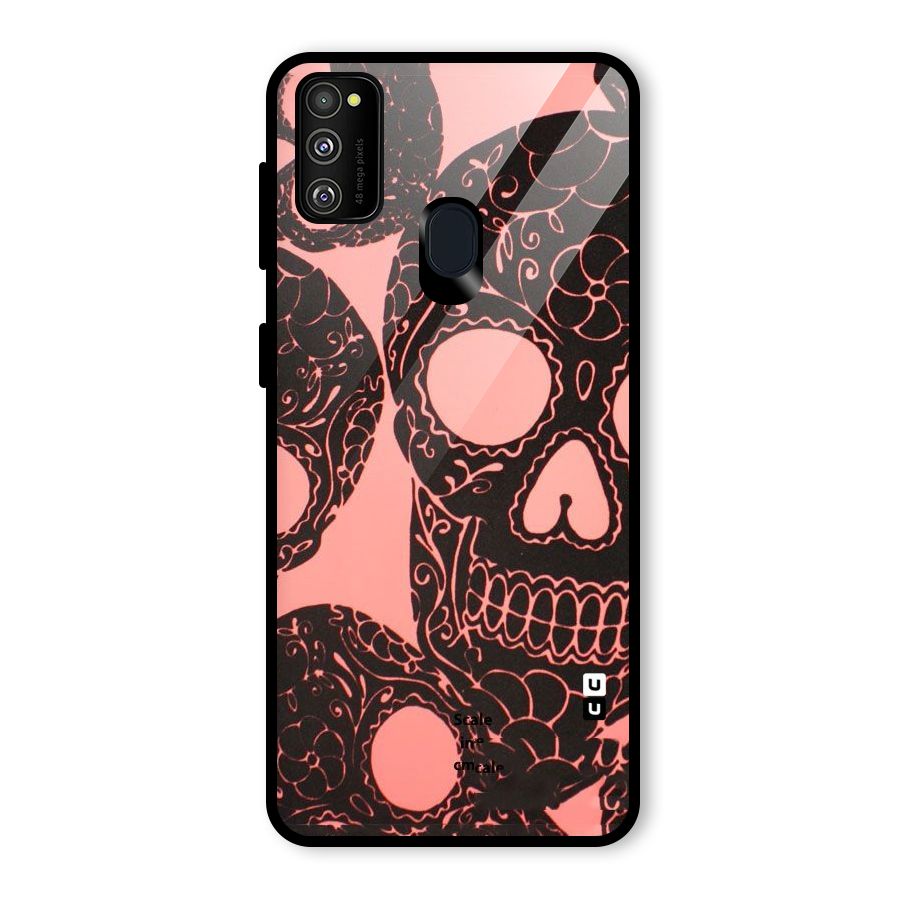 Pink Head Glass Back Case for Galaxy M30s