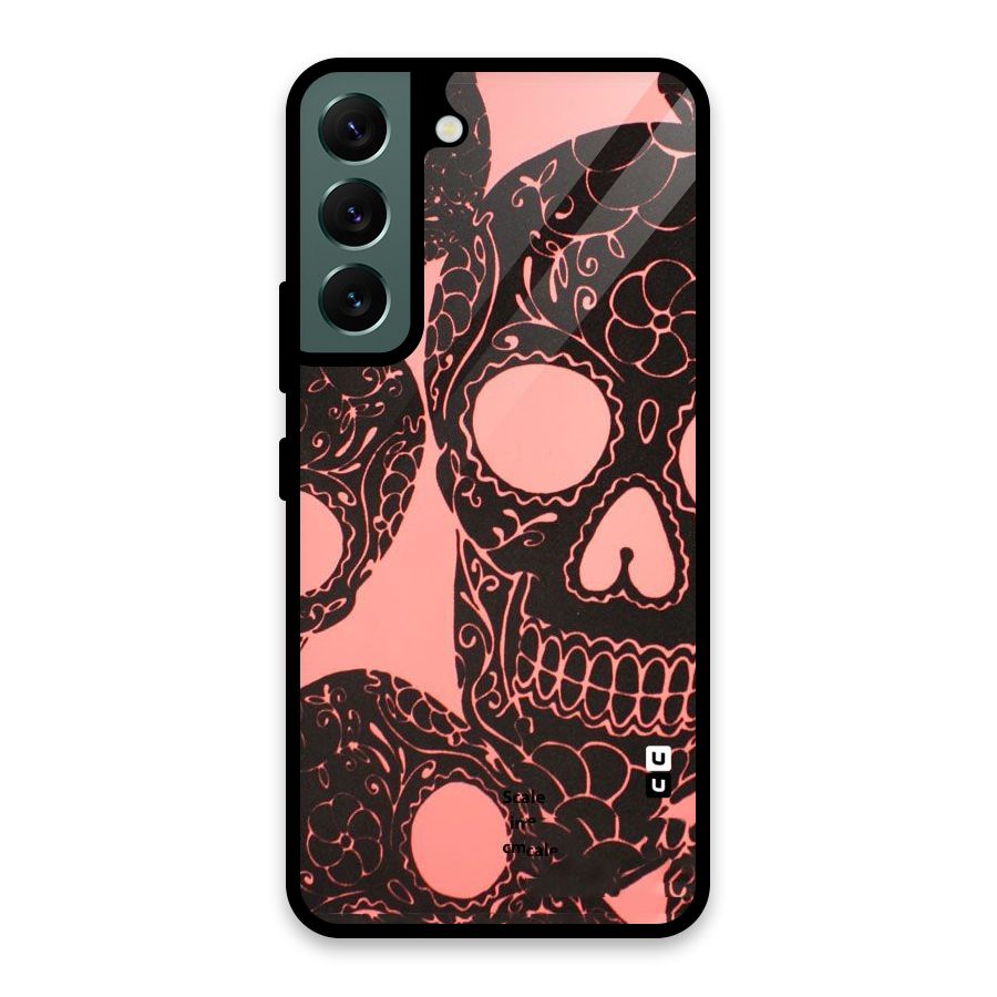 Pink Head Glass Back Case for Galaxy S22 5G