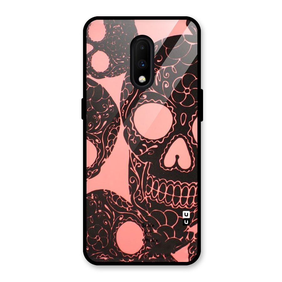 Pink Head Glass Back Case for OnePlus 7