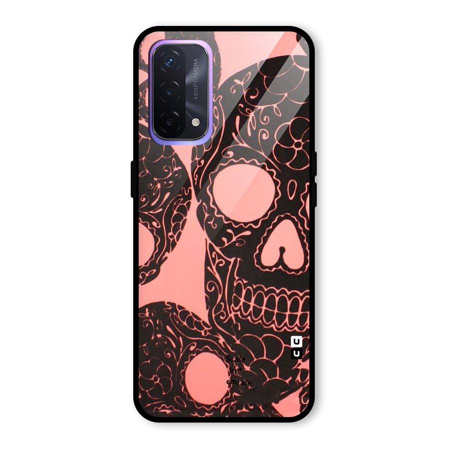 Pink Head Glass Back Case for Oppo A74 5G
