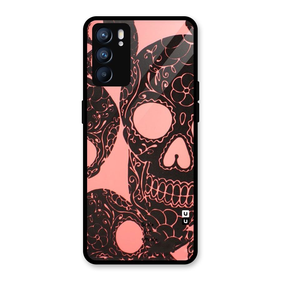 Pink Head Glass Back Case for Oppo Reno6 5G