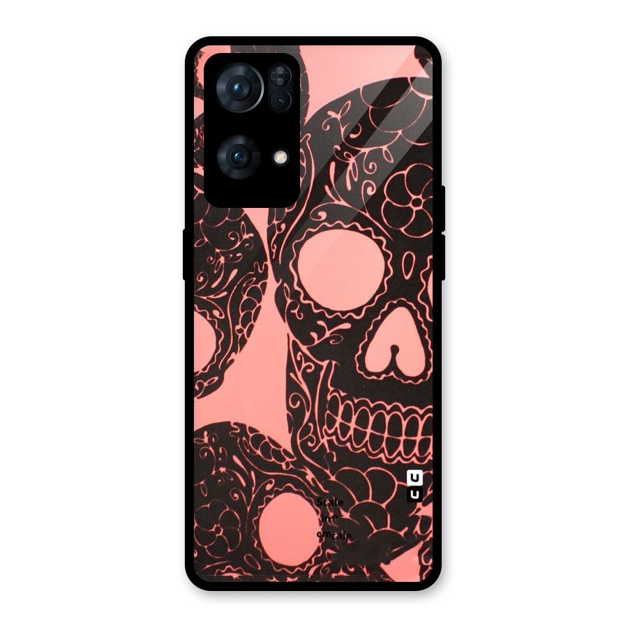 Pink Head Glass Back Case for Oppo Reno7 Pro 5G