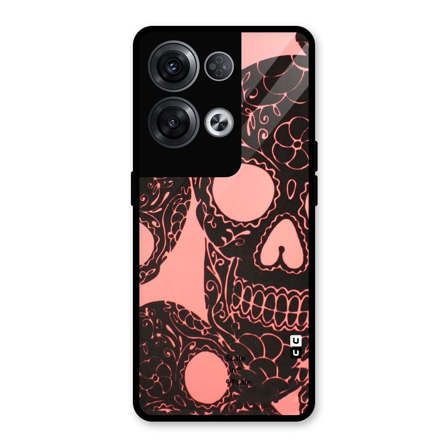 Pink Head Glass Back Case for Oppo Reno8 Pro 5G