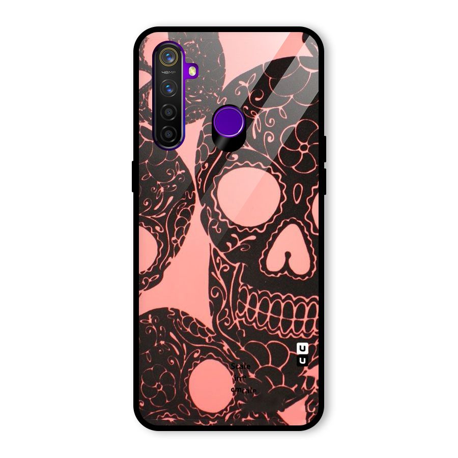 Pink Head Glass Back Case for Realme 5 Pro