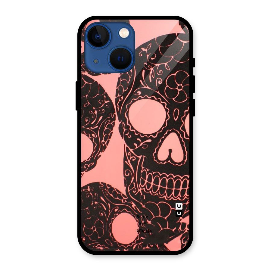 Pink Head Glass Back Case for iPhone 13 Mini