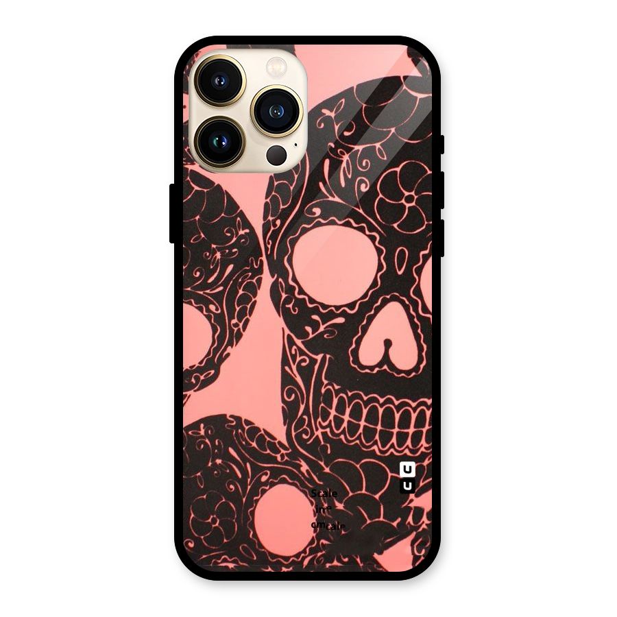 Pink Head Glass Back Case for iPhone 13 Pro Max