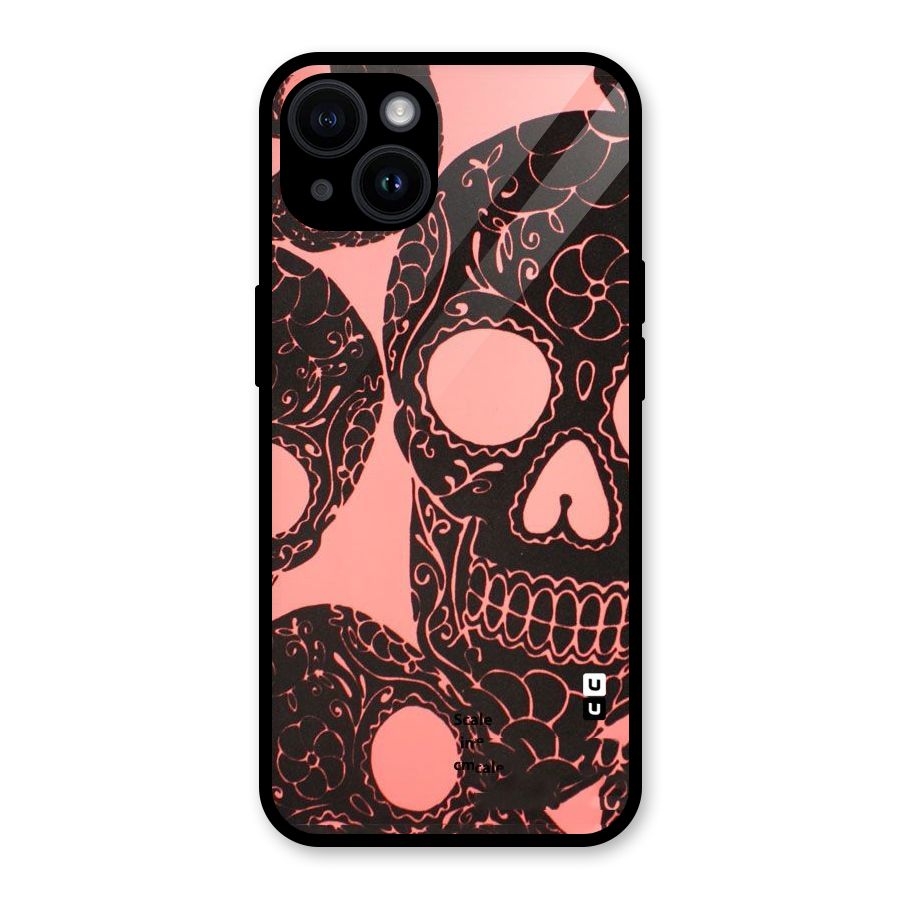 Pink Head Glass Back Case for iPhone 14