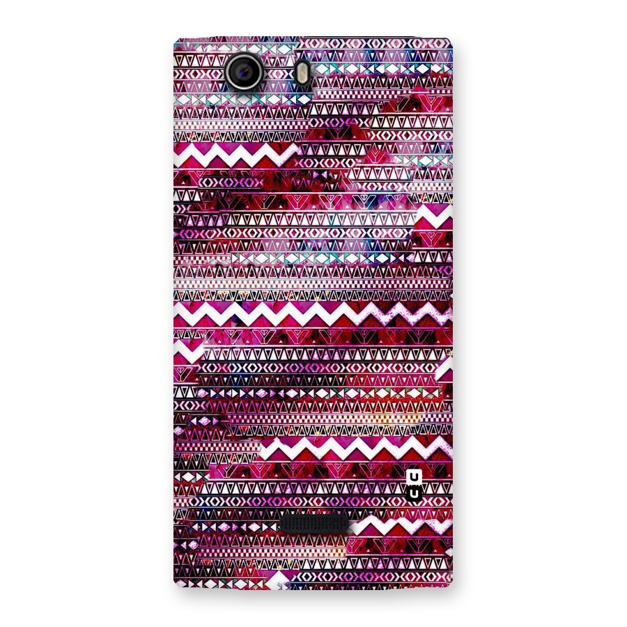 Pink Indie Pattern Back Case for Canvas Nitro 2 E311