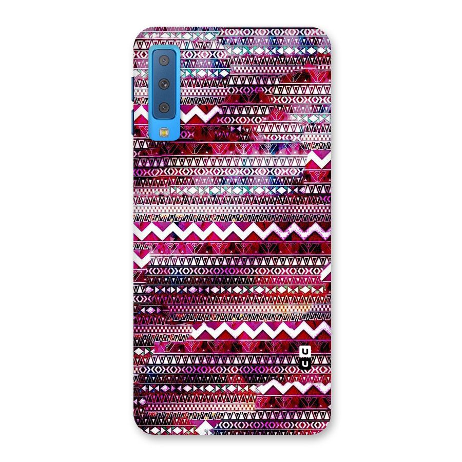 Pink Indie Pattern Back Case for Galaxy A7 (2018)
