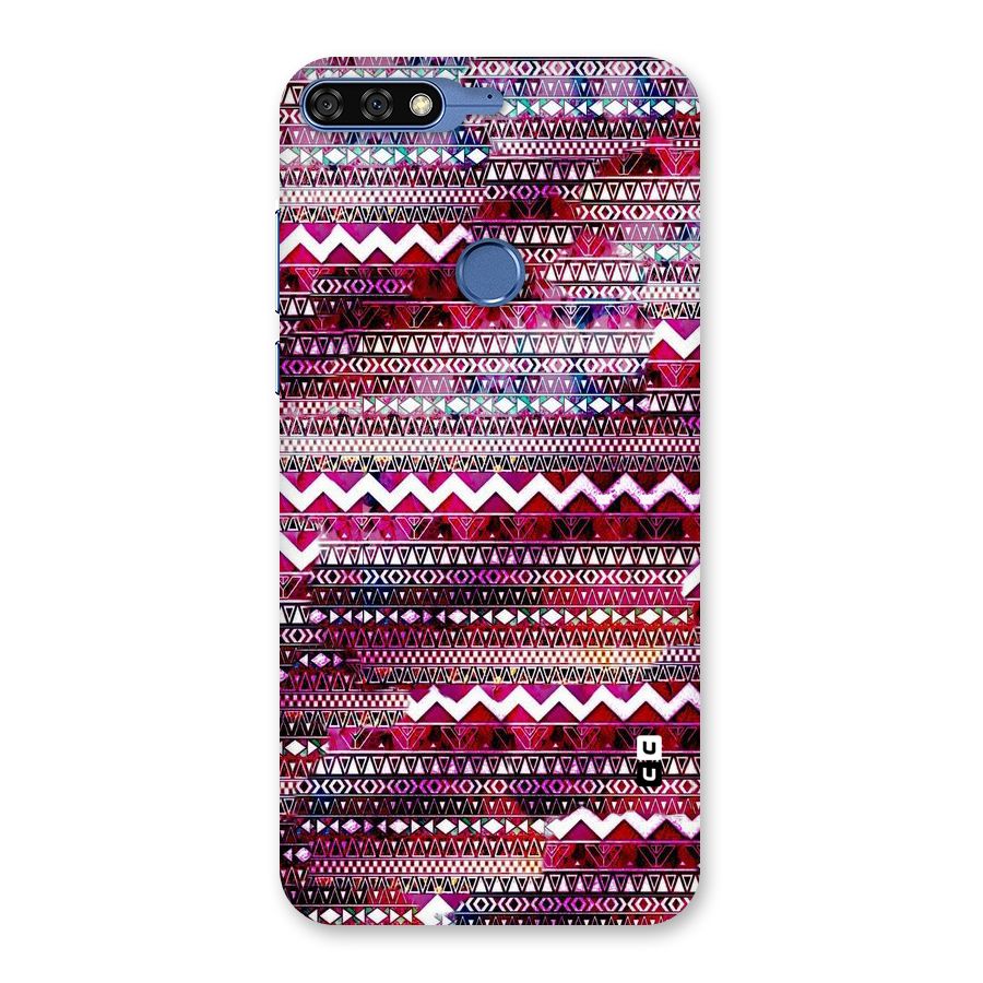Pink Indie Pattern Back Case for Honor 7C