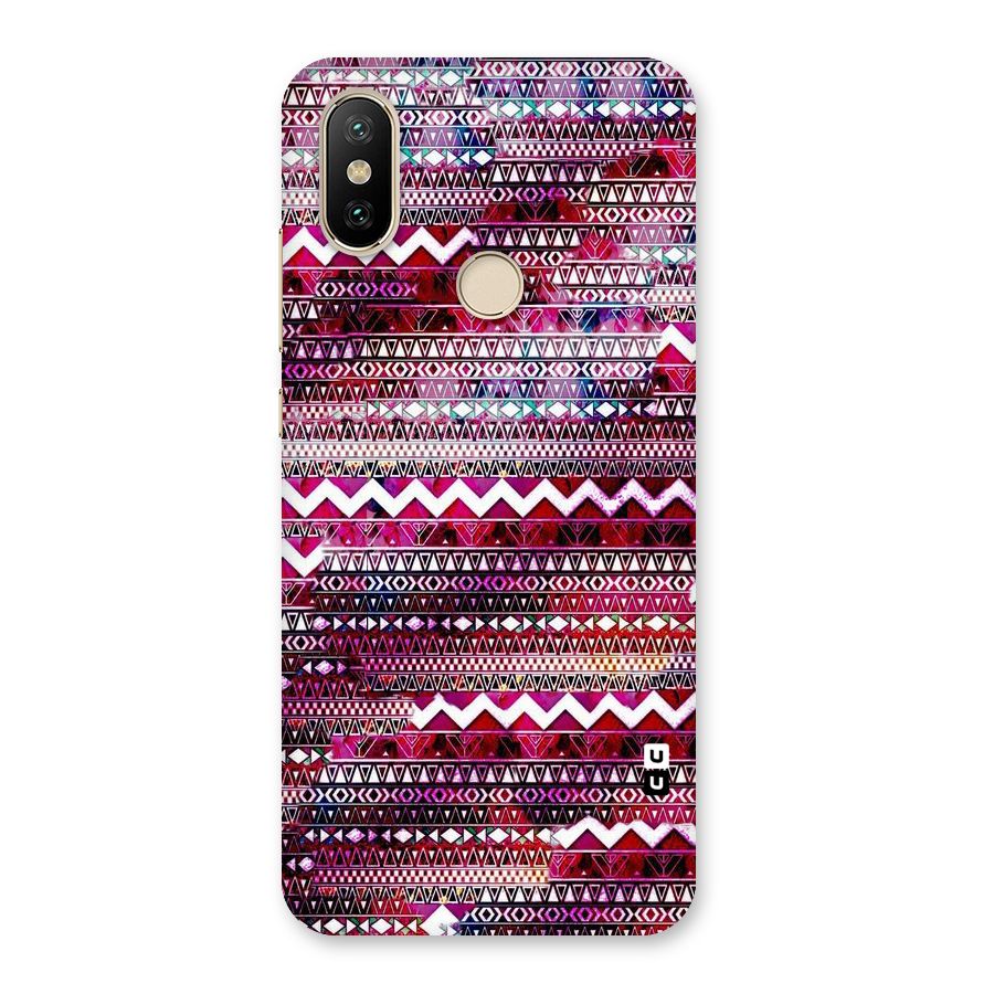 Pink Indie Pattern Back Case for Mi A2