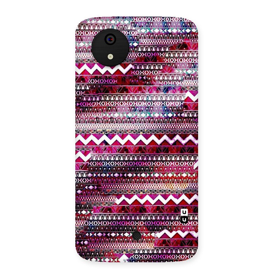 Pink Indie Pattern Back Case for Micromax Canvas A1