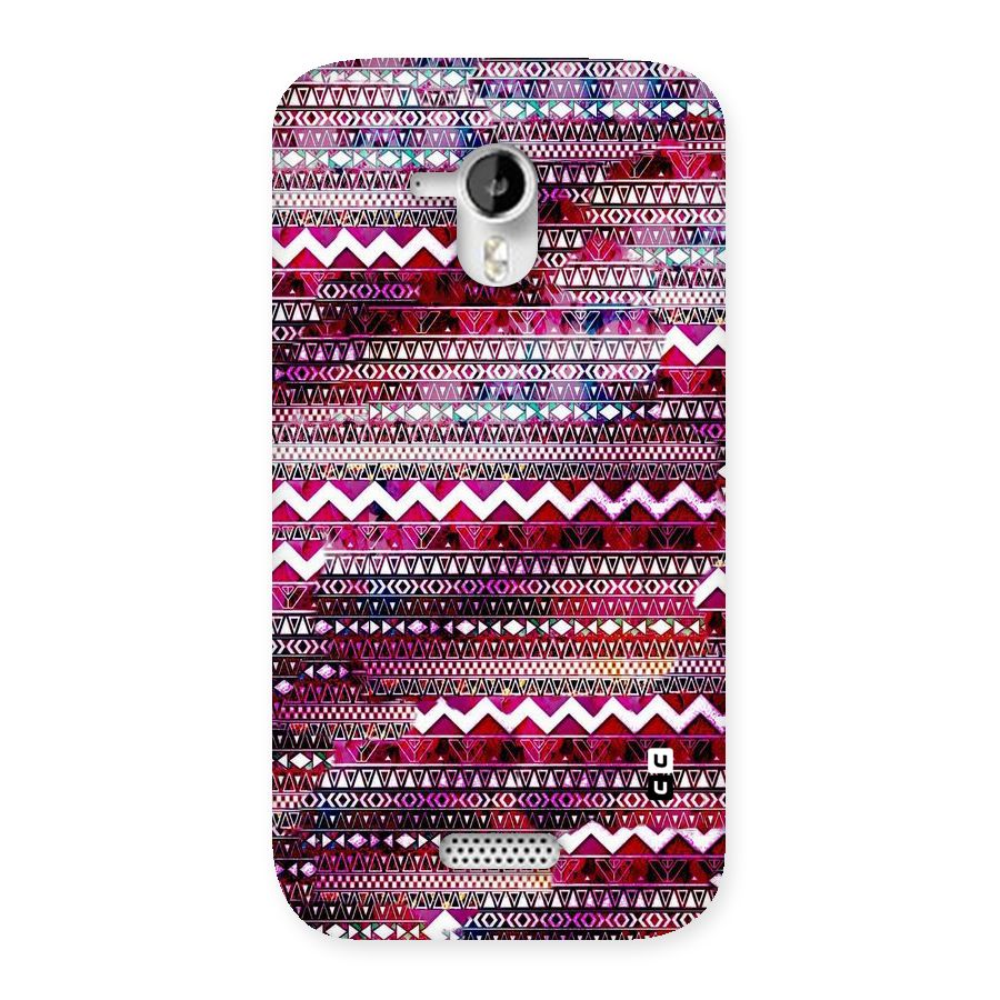 Pink Indie Pattern Back Case for Micromax Canvas HD A116