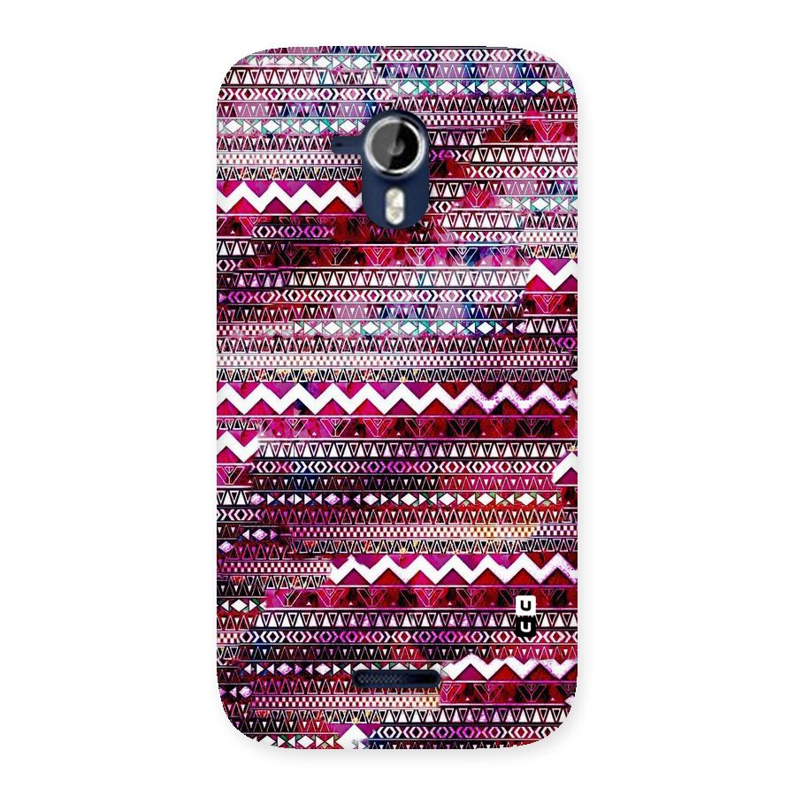 Pink Indie Pattern Back Case for Micromax Canvas Magnus A117