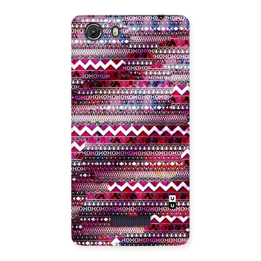 Pink Indie Pattern Back Case for Micromax Unite 3