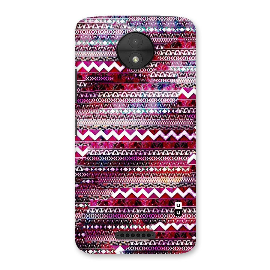 Pink Indie Pattern Back Case for Moto C