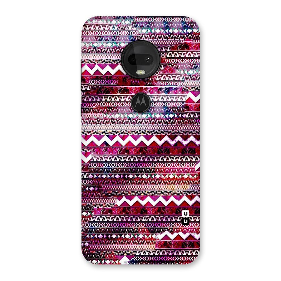 Pink Indie Pattern Back Case for Moto G7