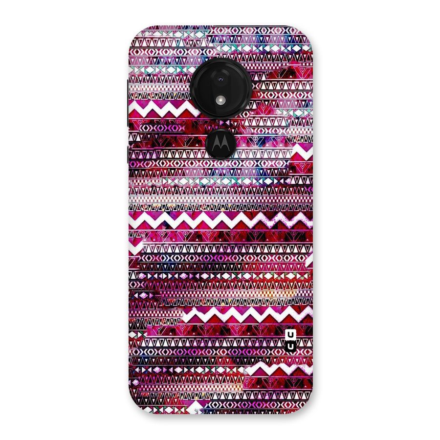 Pink Indie Pattern Back Case for Moto G7 Power