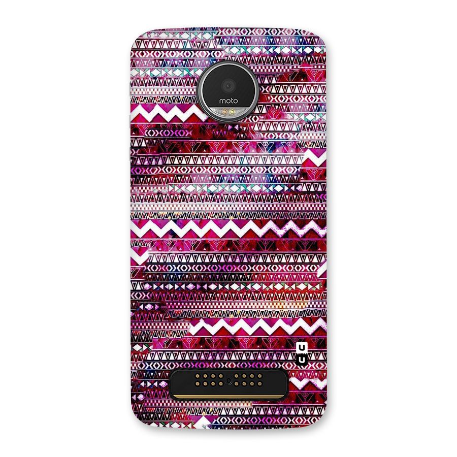 Pink Indie Pattern Back Case for Moto Z Play