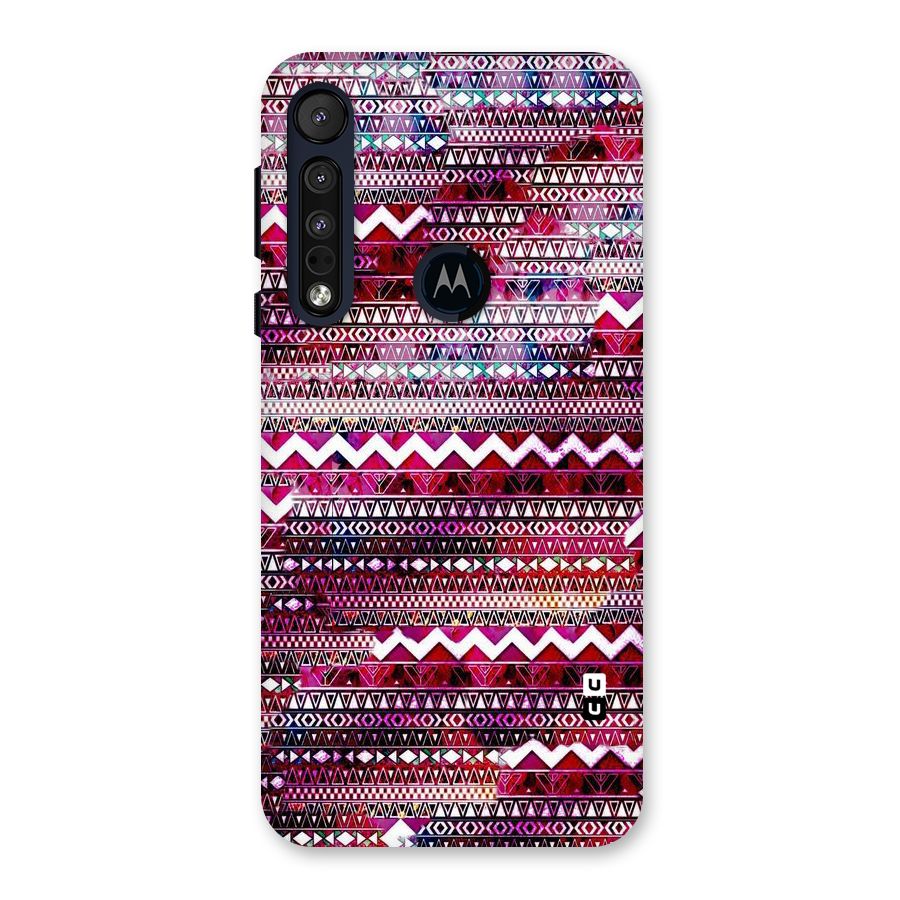 Pink Indie Pattern Back Case for Motorola One Macro