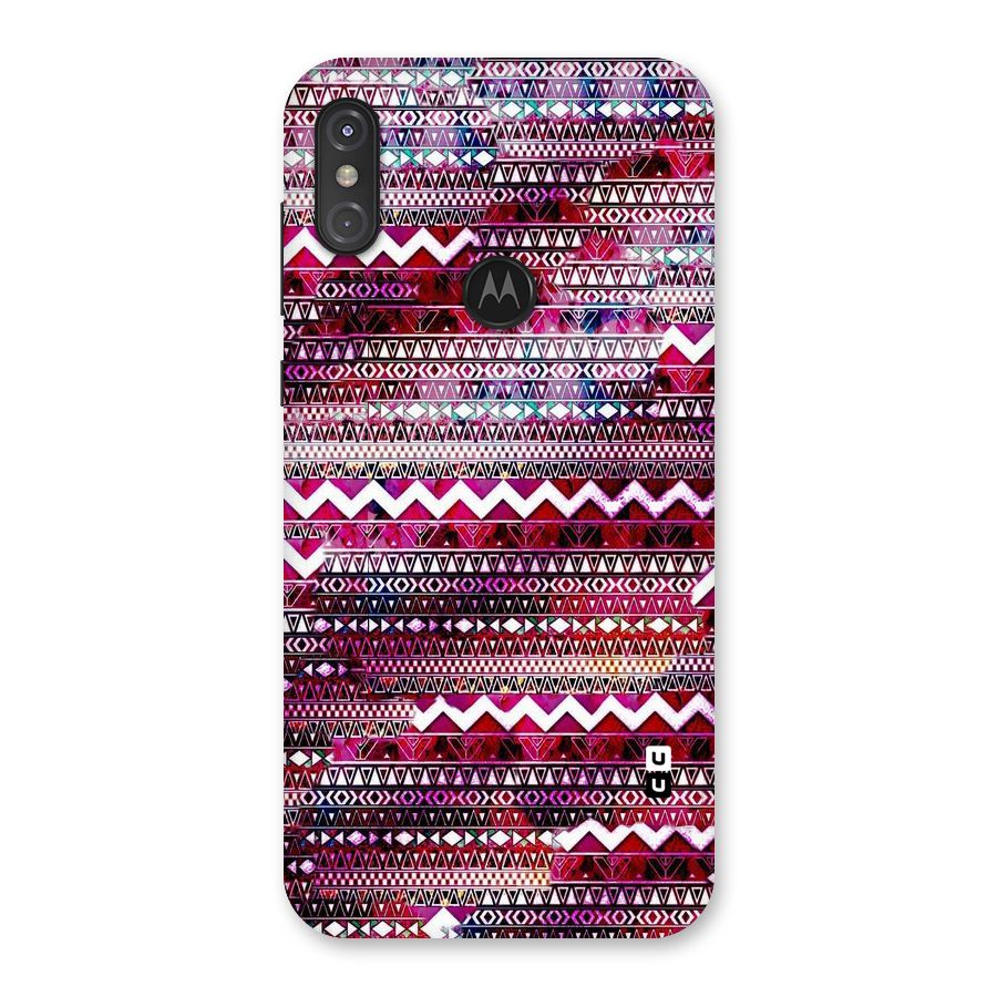 Pink Indie Pattern Back Case for Motorola One Power