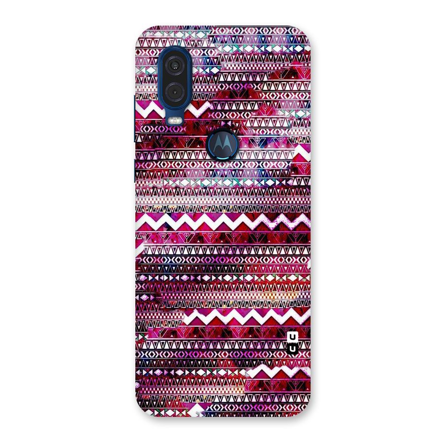 Pink Indie Pattern Back Case for Motorola One Vision
