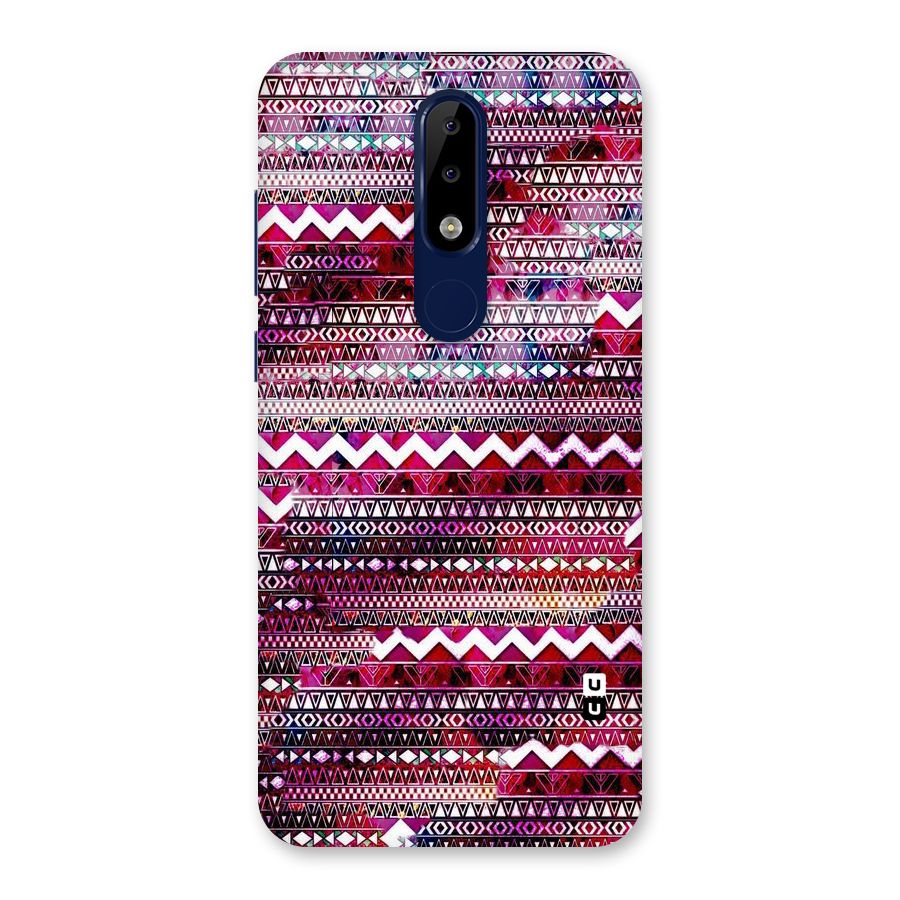 Pink Indie Pattern Back Case for Nokia 5.1 Plus