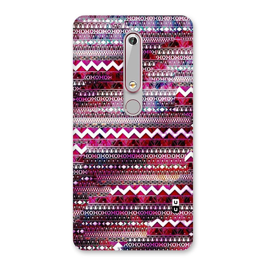 Pink Indie Pattern Back Case for Nokia 6.1