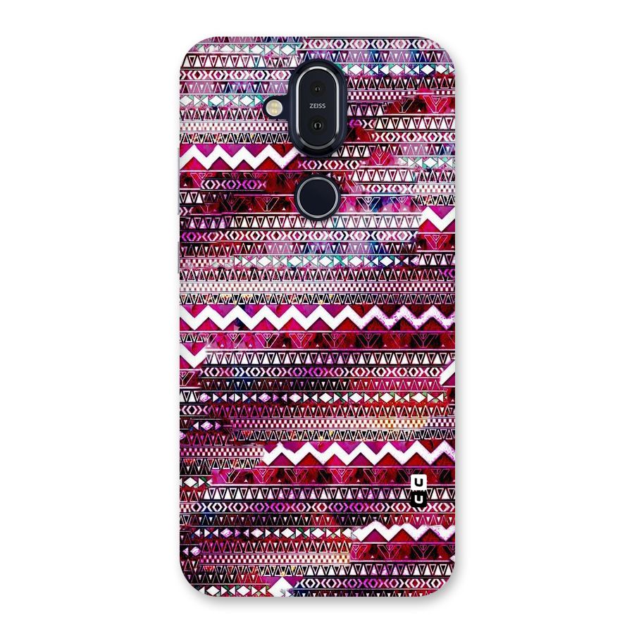 Pink Indie Pattern Back Case for Nokia 8.1