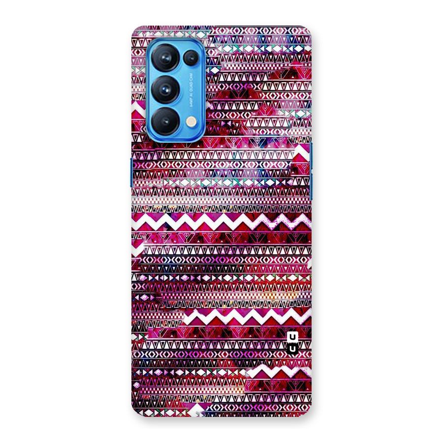 Pink Indie Pattern Back Case for Oppo Reno5 Pro 5G