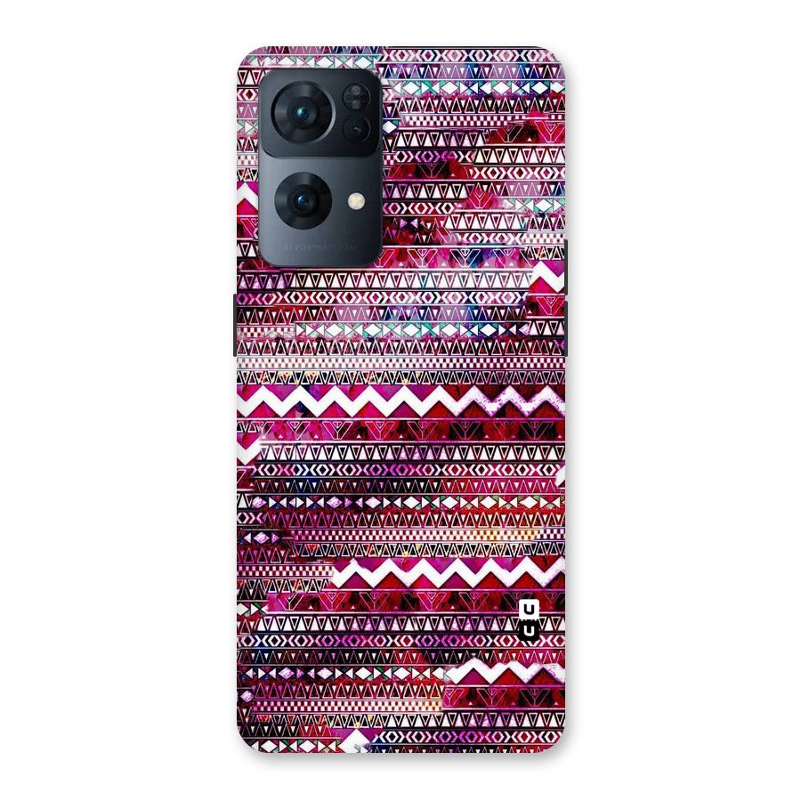 Pink Indie Pattern Back Case for Oppo Reno7 Pro 5G