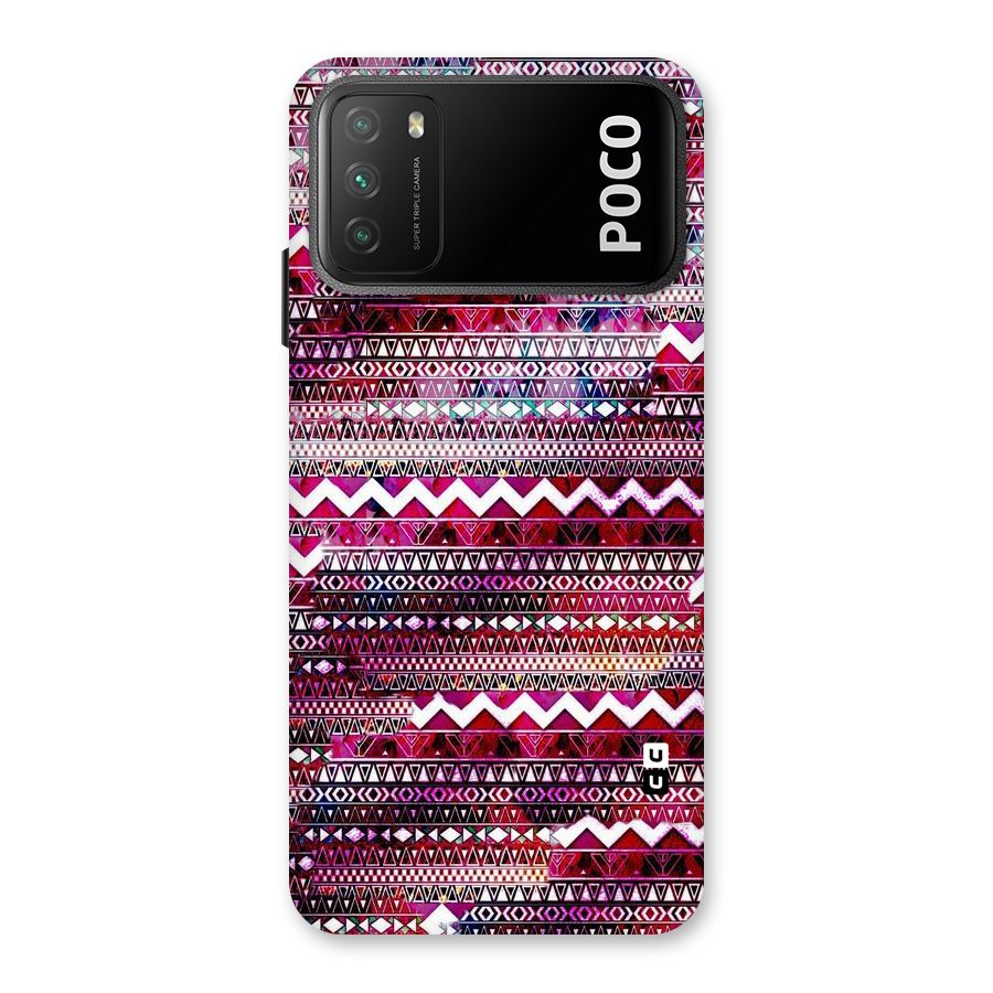 Pink Indie Pattern Back Case for Poco M3