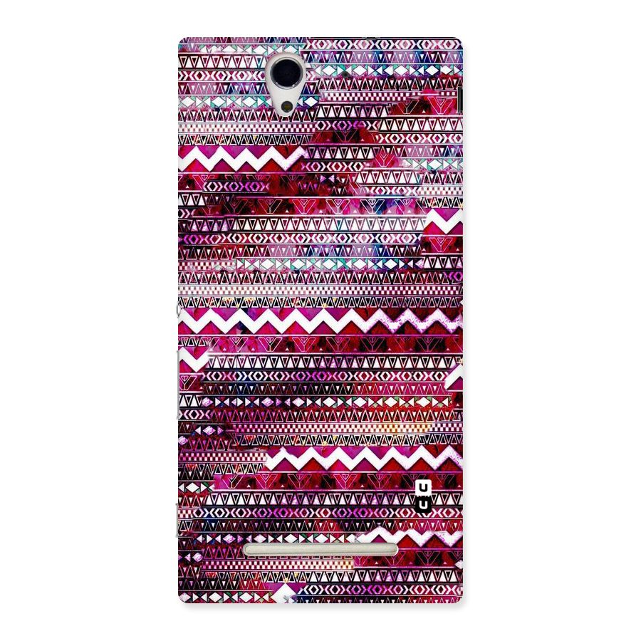 Pink Indie Pattern Back Case for Sony Xperia C3