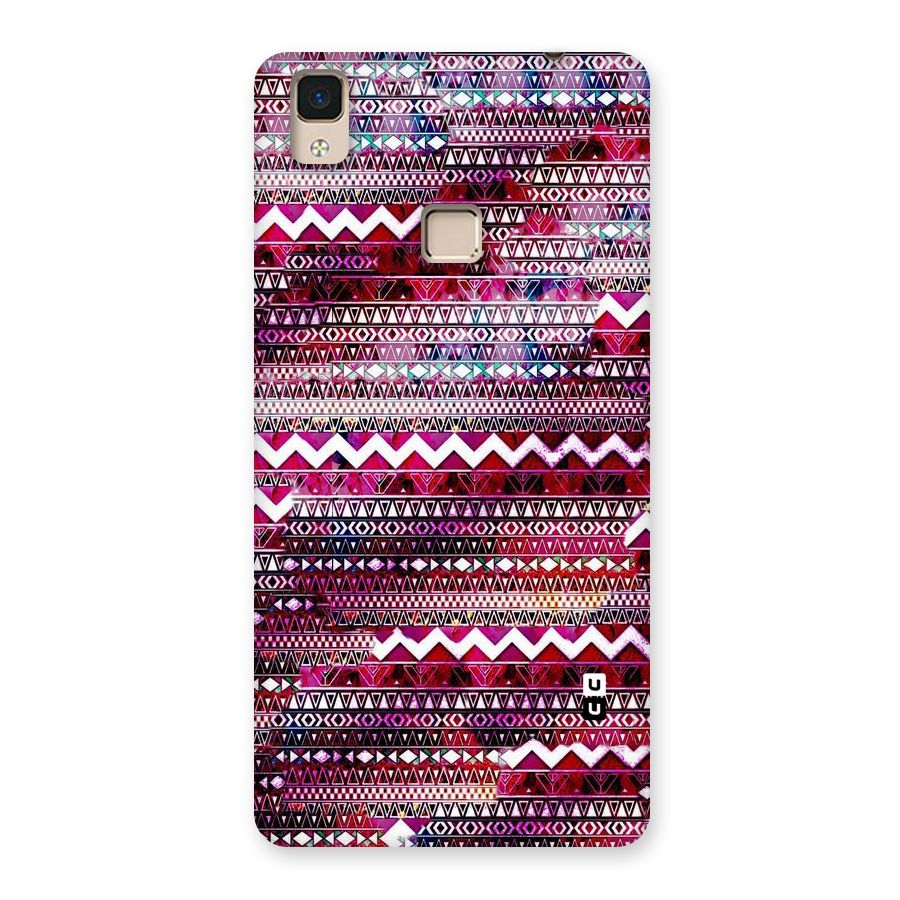 Pink Indie Pattern Back Case for V3 Max