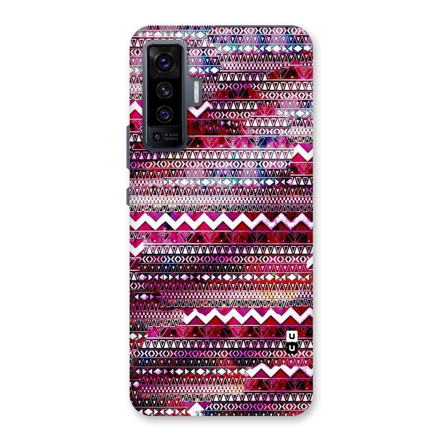 Pink Indie Pattern Back Case for Vivo X50