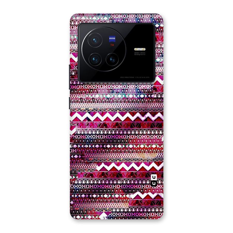 Pink Indie Pattern Back Case for Vivo X80