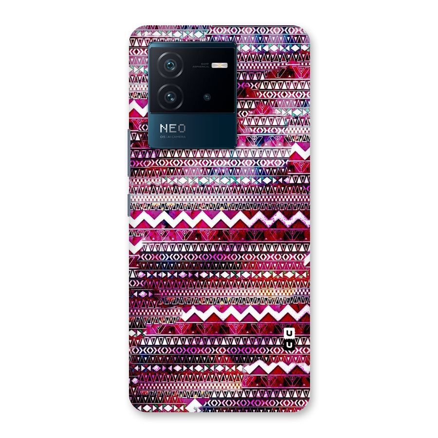 Pink Indie Pattern Back Case for Vivo iQOO Neo 6 5G