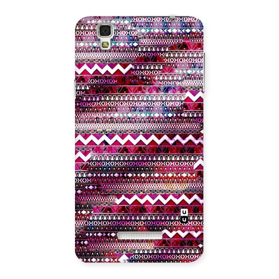 Pink Indie Pattern Back Case for Yu Yureka