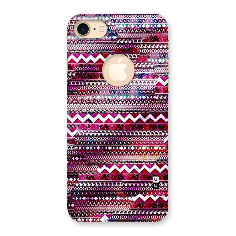 Pink Indie Pattern Back Case for iPhone 7 Logo Cut
