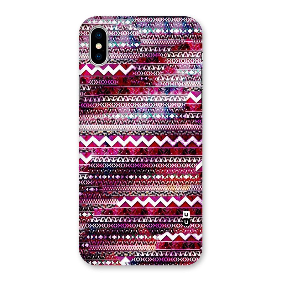 Pink Indie Pattern Back Case for iPhone XS